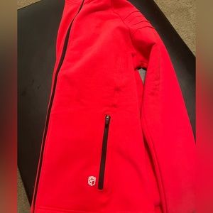 Born Primitive red moto zip up